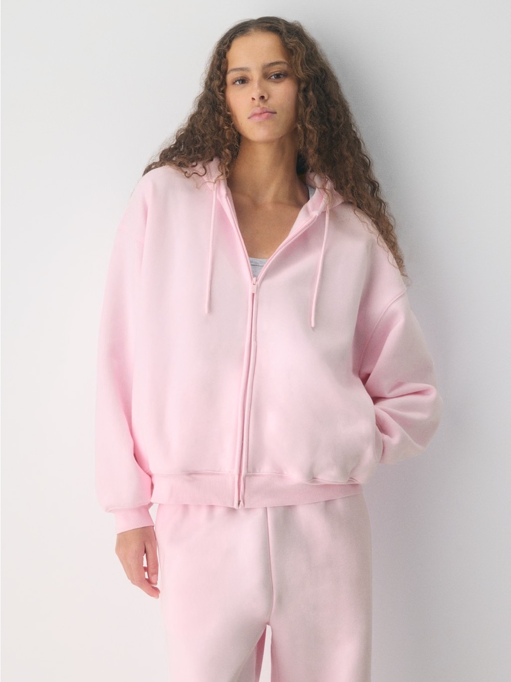 Aritiza Cozy Sweatfleece Mega Zip Hoodie - Vila Pink